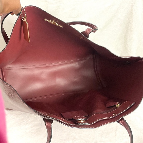 COACH Large Leather Town Tote Double Handle Shoulder Bag Style no F79983 - Picture 16 of 16